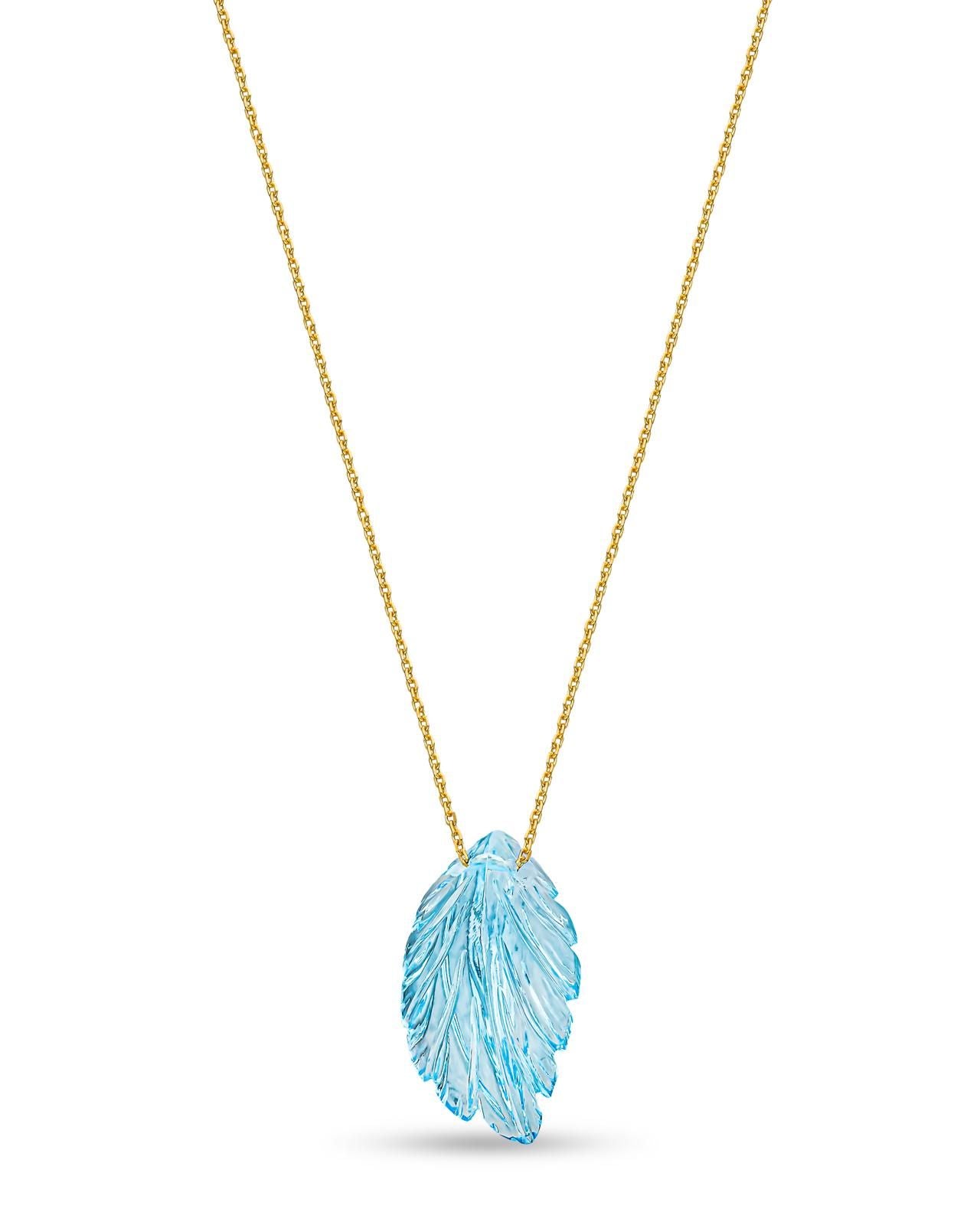 AQUA LEAF NECKLACE